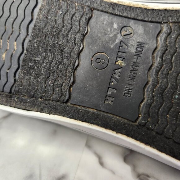 AIR WALK WOMENS WHITE & DENIM BLACK FLAT SNEAKERS SIZE 8 LOAFERS - Picture 10 of 12